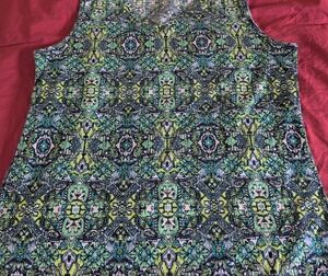 Little Lime Patterned Sleeveless Top